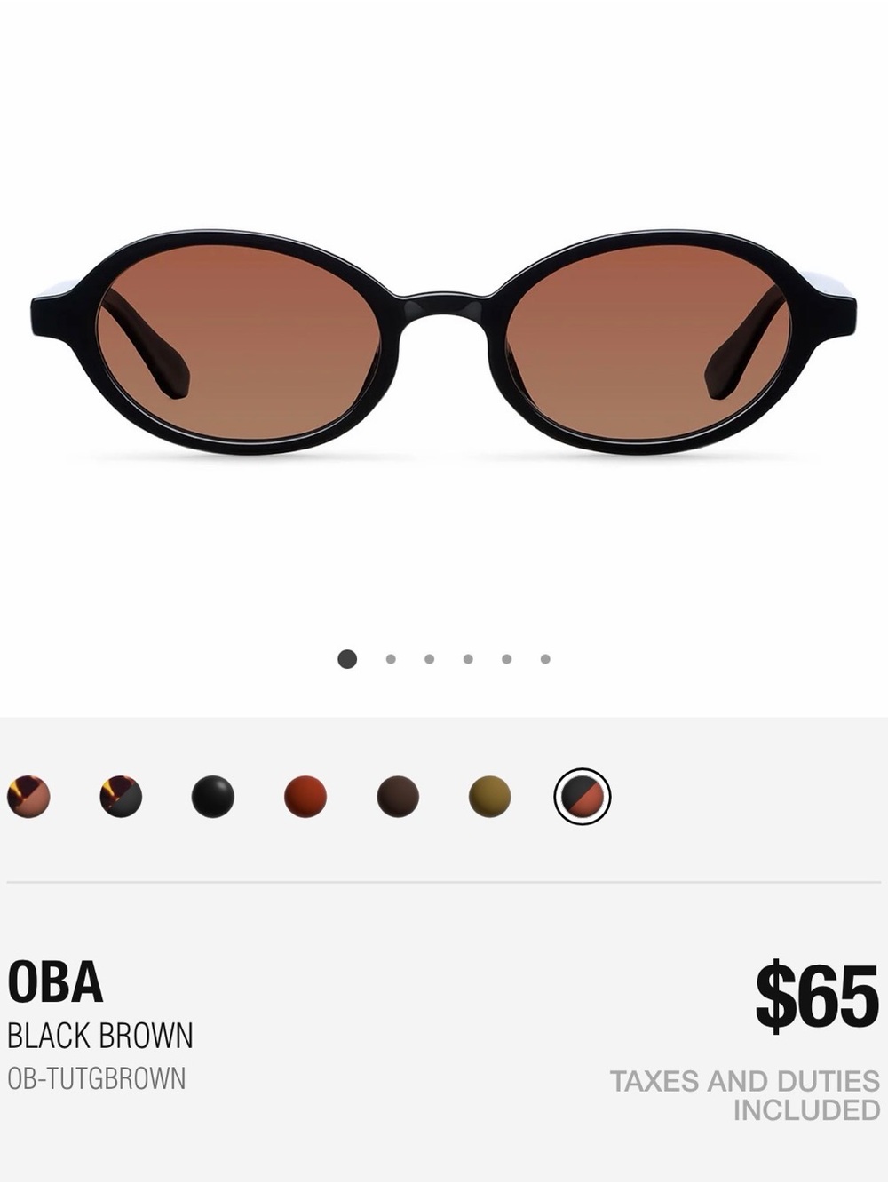 MELLER OBA Sunglasses in Black Brown - Brand New!